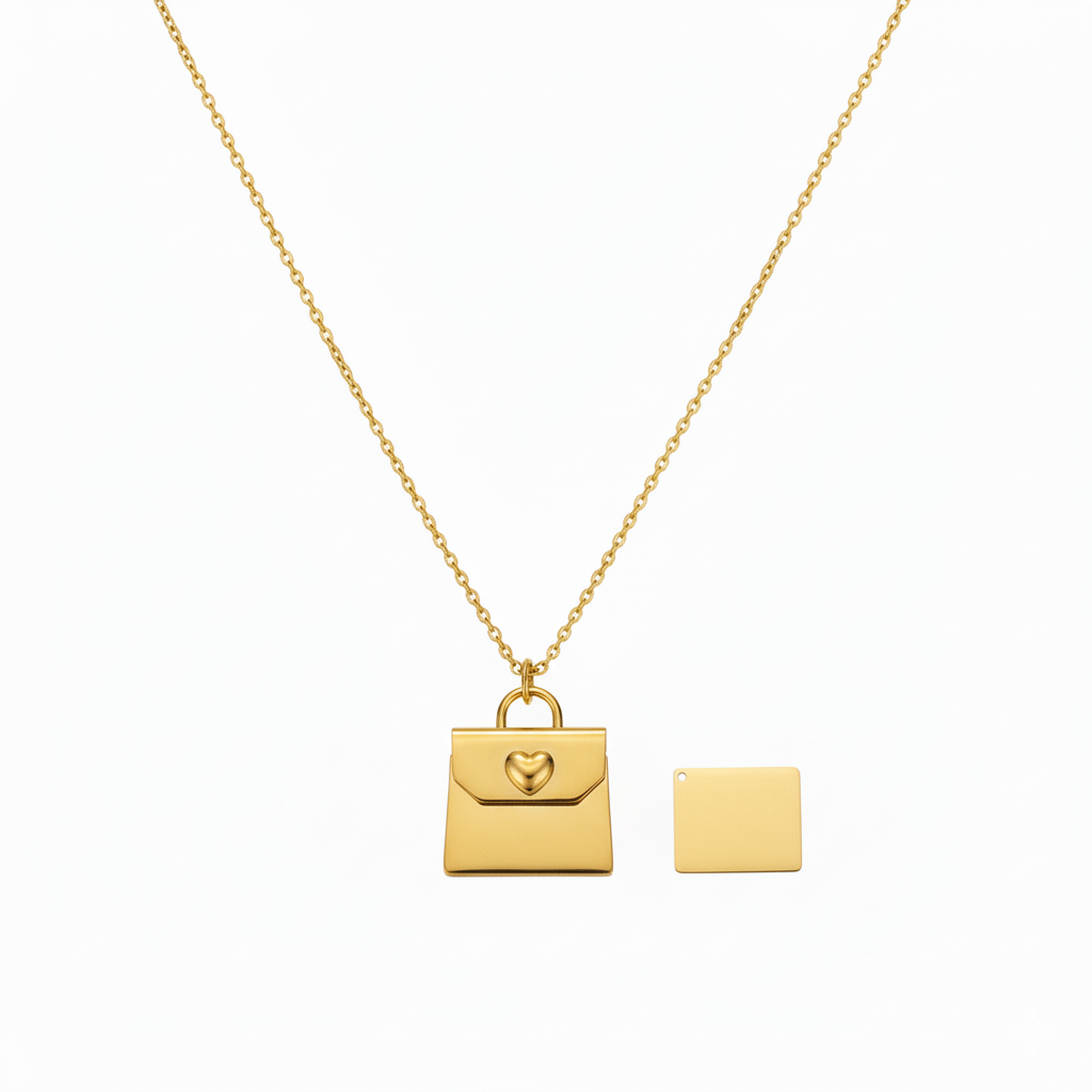 Personalized QR Code Envelope Necklace
