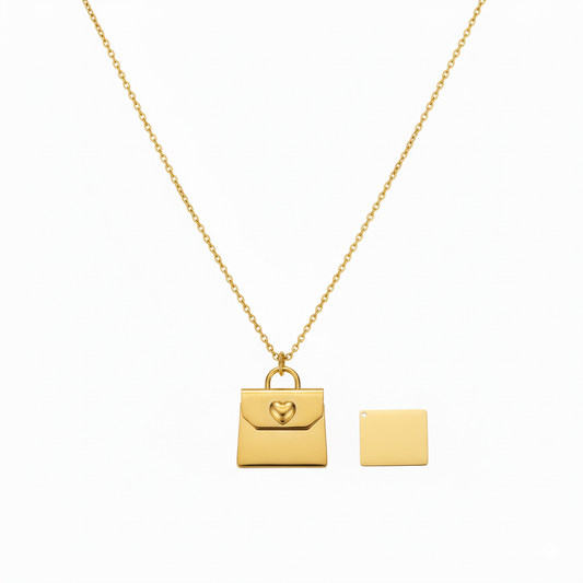 Personalized QR Code Envelope Necklace