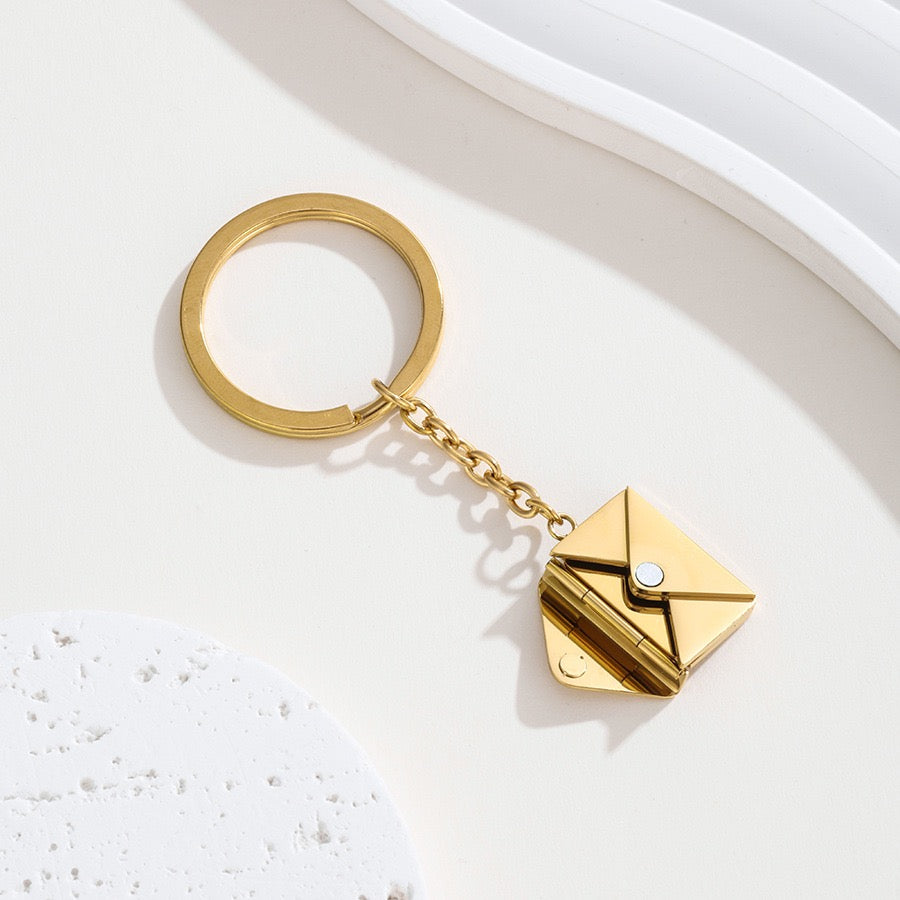 Envelope Keychain – Personalized Message Charm with QR Code
