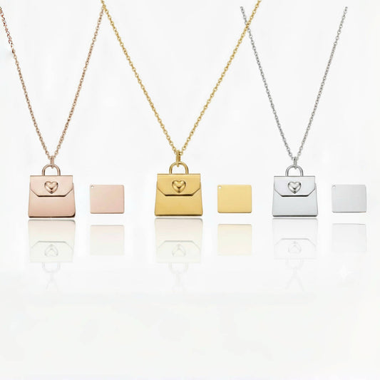 Personalized QR Code Envelope Necklace